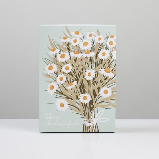 Цена за 2 шт. Коробка подарочная складная, упаковка, Ромашки, 21?15?7 см