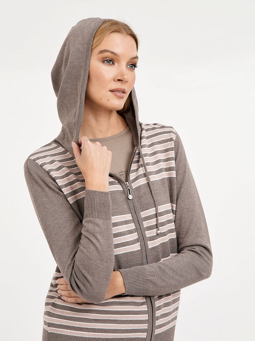 кардиган женский на молнии с капюшоном - Glenfield фото 7