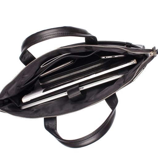 Кожаная деловая сумка для ноутбука Bolton Black