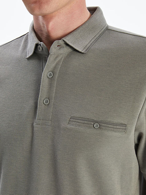 Polo Yaka Merserize G?r?n?ml? Erkek Ti??rt