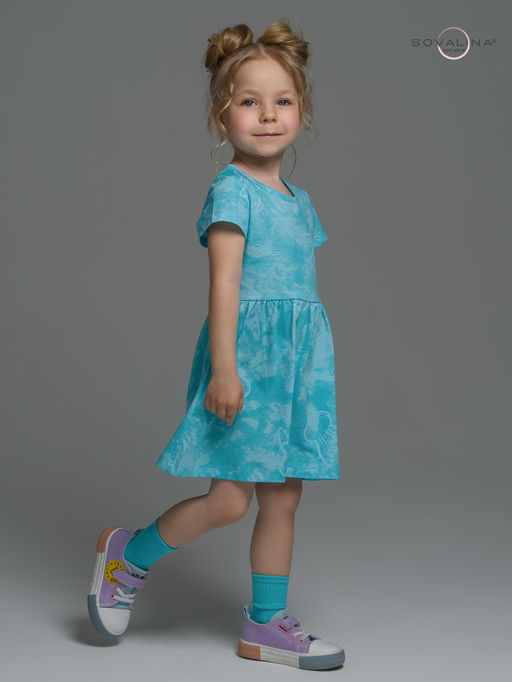 Платье Лето зайцы варенка бирюза - Sovalina фото 18