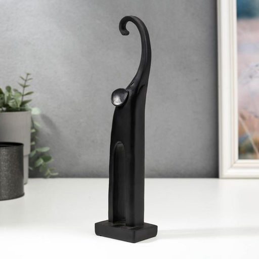 Фигурка полистоун «Чёрный слон с длинными ногами», 24.3×5.7×4 см