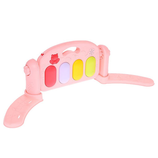 Музыкальный развивающий коврик с пианино, русская озвучка, свет, цвет розовый - Zabiaka фото 8