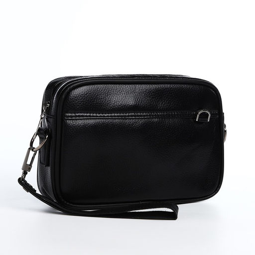 Сумка мужская через плечо, искусственная кожа, цвет чёрный - Simaland фото 2