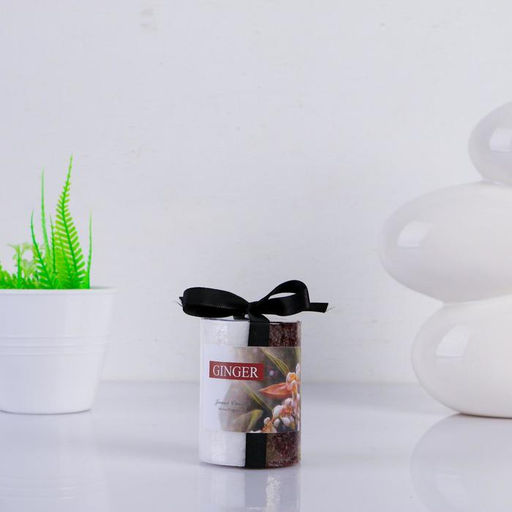 Ароматическая свеча-цилиндр «Кристаллический узор», имбирь, 5×7.5 см