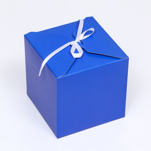 Цена за 10 шт. Коробка складная, квадратная, синяя, 12 х 12 х 12 см, - UPAK LAND фото 2