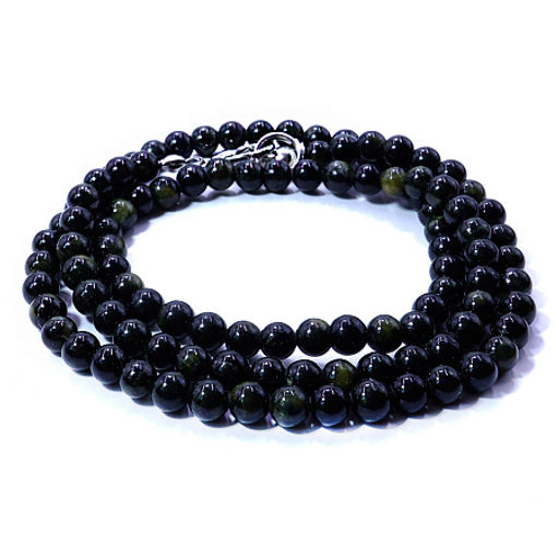 Бусы из камня Змеевик оберег от cглaзa и пopчи 4мм