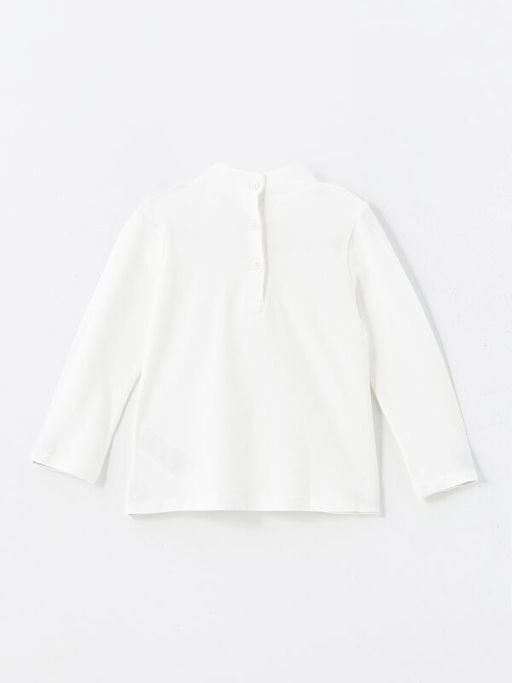 Yar?m Bal?k?? Yaka Basic K?z Bebek Ti??rt - Waikiki фото 2