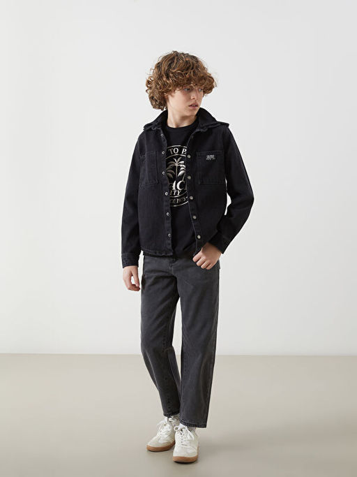 Kap??onlu Erkek ?ocuk Jean G?mlek