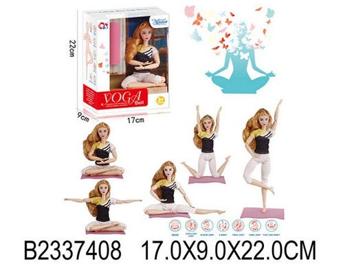 Кукла с аксесс., руки и ноги на шарнирах (2337408) в коробке 22*9*16см