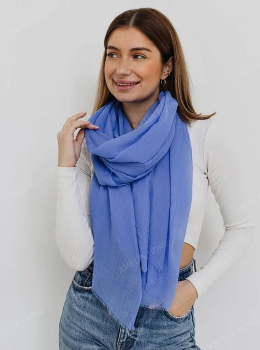 K13581 Палантин 90/180 хлопок ДЕНИМ