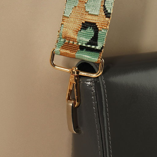 Ручка для сумки Орнамент леопард, стропа, с карабинами, 139 3 3,8 см, цвет голубой - Арт узор фото 6