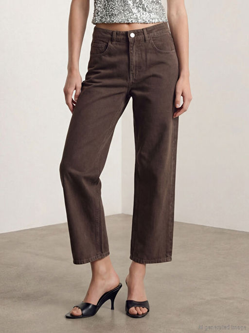 Wideleg Kad?n Jean Pantolon