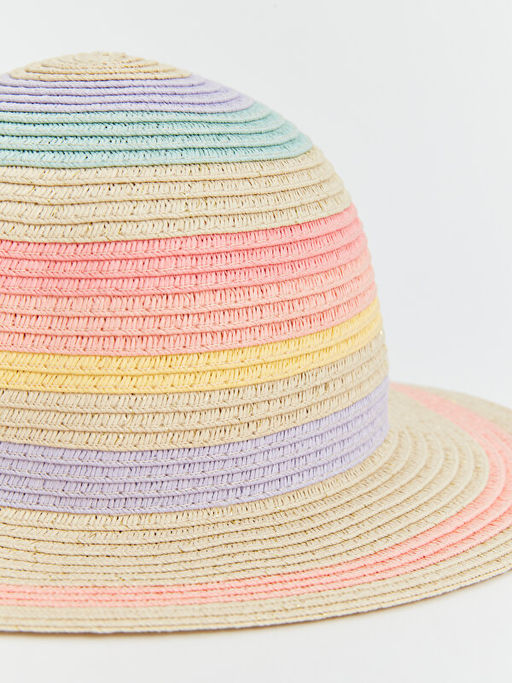 Renk Bloklu K?z Bebek Has?r ?apka - Waikiki фото 2