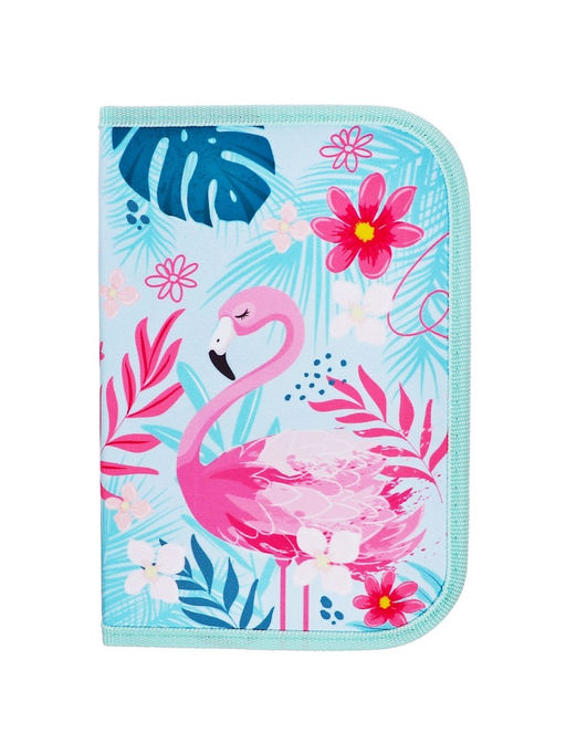 Пенал школьный, 3 секции, 14×21×4 см «Фламинго»