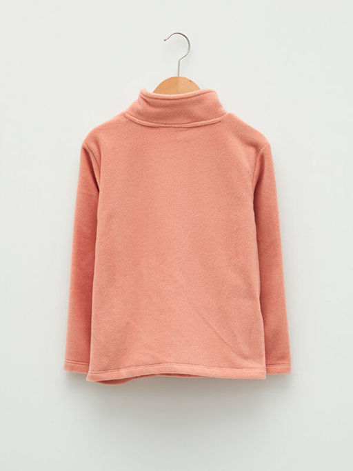 Dik Yaka Basic Uzun Kollu Polar K?z ?ocuk Sweatshirt - Waikiki фото 2