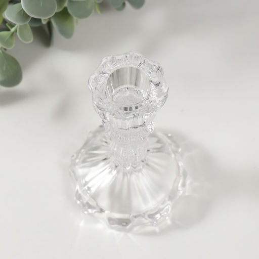 Стеклянный подсвечник на 1 свечу «Воздух. Колонна», прозрачный, 6.3×6.3×11 см