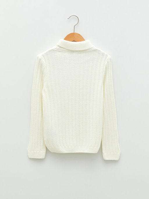 Bal?k?? Yaka Basic Uzun Kollu Erkek ?ocuk Triko Kazak - Waikiki фото 2