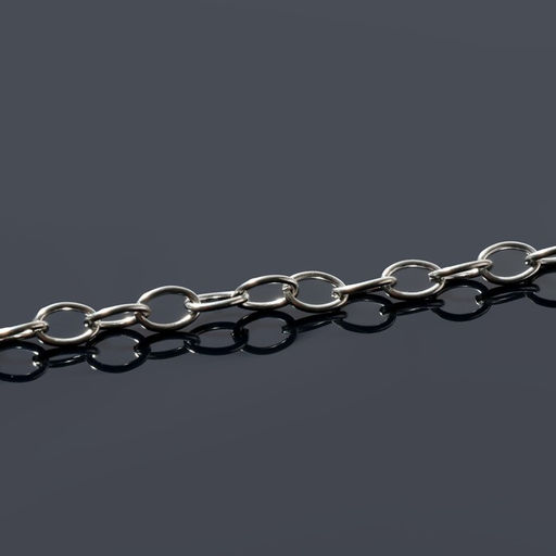 Цепочка с карабином L=45 см (набор 5 шт.) 7×5×1 мм, СМ-1935, цвет серебро