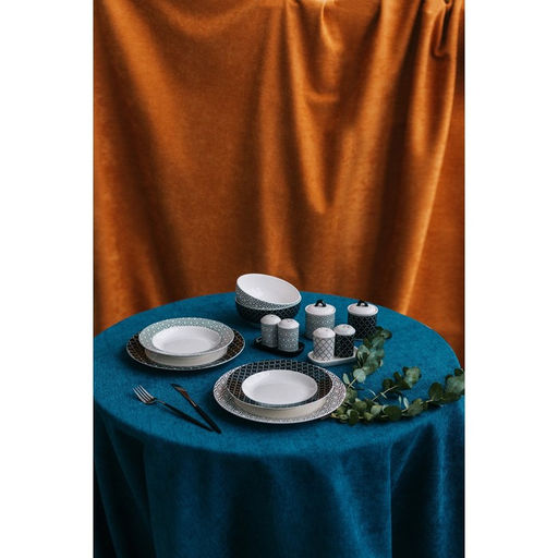 Сахарница с крышкой Доляна «Марокко», 150 мл, керамика, чёрная