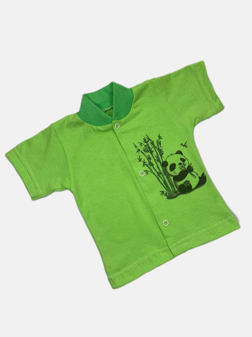 Кофта супрем с коротким рукавом, арт.A-KF125-SU, панда зеленый