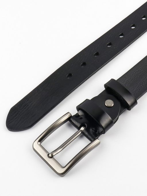 Мужской кожаный ремень Dierhoff ДРК 3056/3-40 Черный - Sergio valentini фото 9