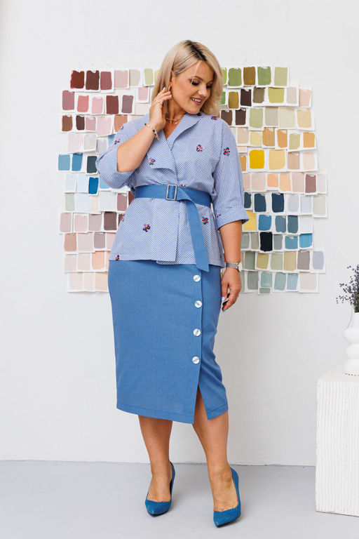 Костюм Anastasia 1082 полоска/деним фото 3