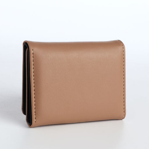 Кошелёк на кнопке, бежевый