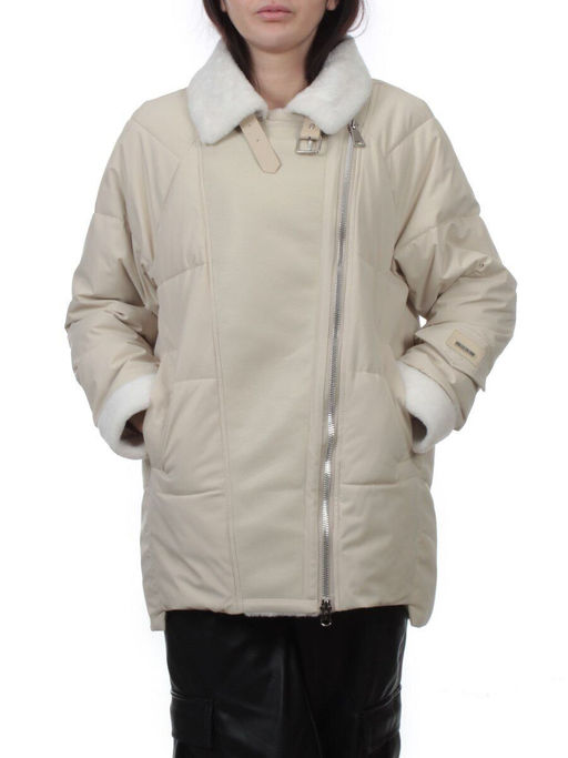 S24-263 BEIGE Куртка демисезонная женская (100 гр. холлофайбер) - Fashion фото 3