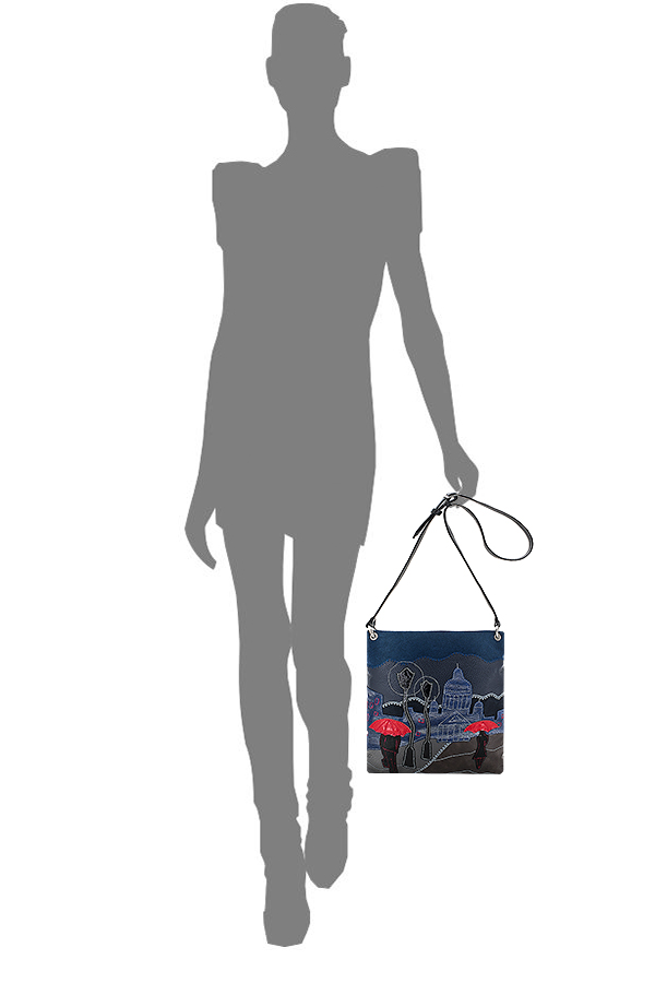 Сумка с аппликацией ДС-144-62 черный