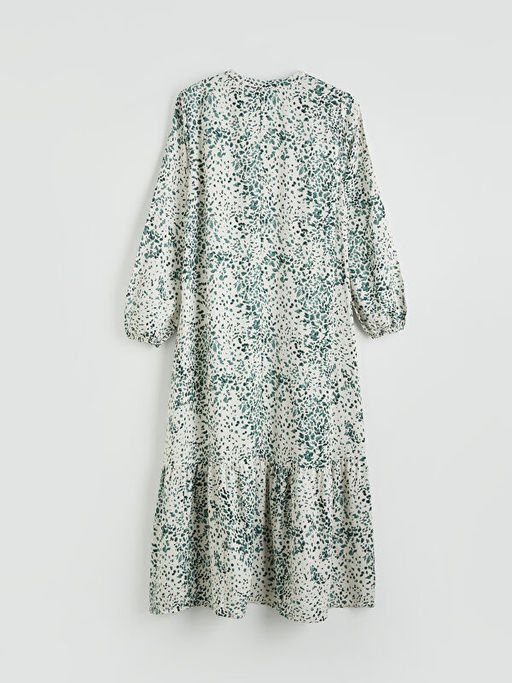 Hakim Yaka Desenli A Kesim Belmando Elbise