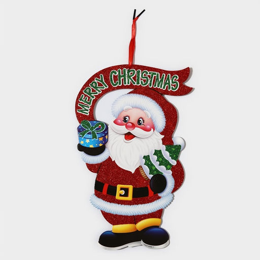 Новогоднее украшение настенное Дедушка мороз, подвеска, 35х23 см
