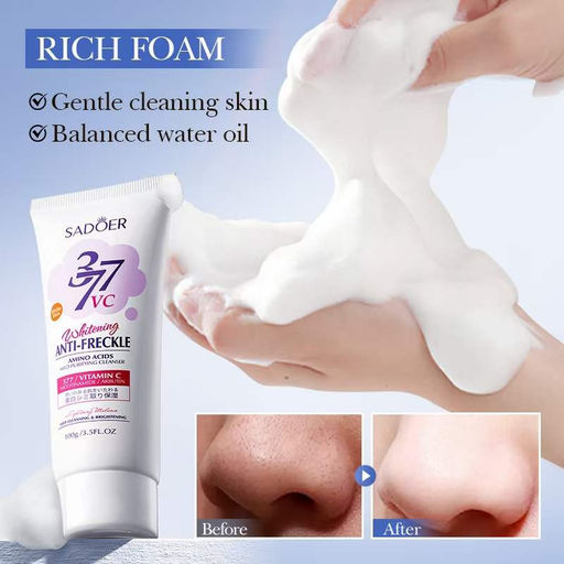 SADOER Отбеливающая, очищающая пенка для лица 100гр  фото 2