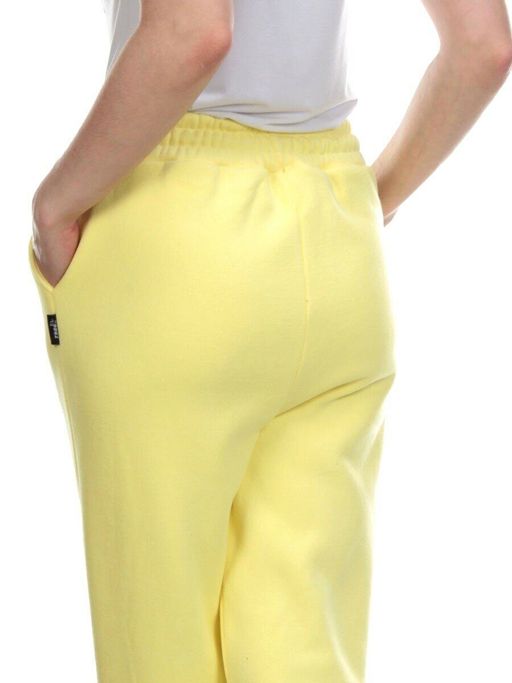 05 YELLOW Брюки спортивные женские на флисе (100% хлопок) 7986