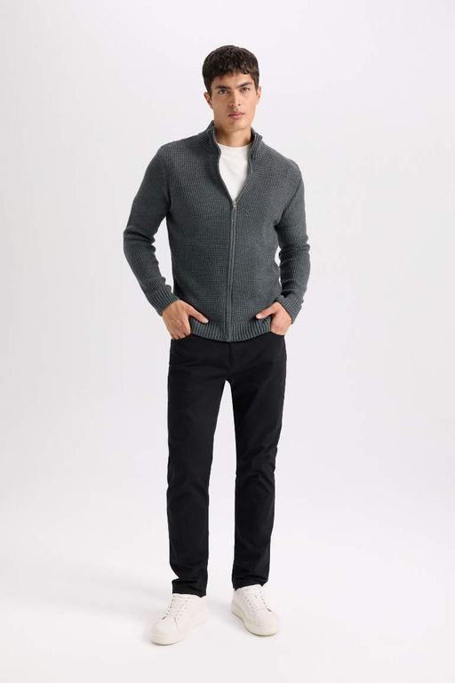 Yazl?k Gabardin Chino Kanvas Pantolon Slim Fit Dar Kesim Dar Paca Cepli - Defacto фото 3