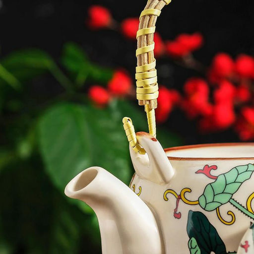 Чайник керамический заварочный с металлическим ситом Лотос, 900 мл - Simaland фото 3