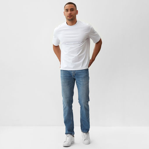 Футболка мужская из органического хлопка MINAKU OVERSIZE FIT: белая, р-р 48