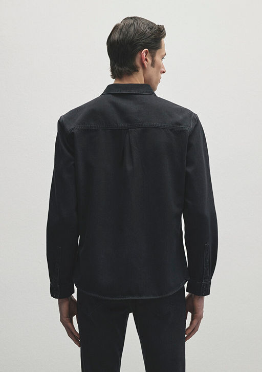 Roy Lux Black Antrasit Jean Gomlek - Mavi фото 3