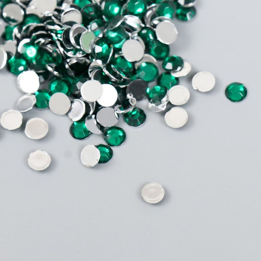 Цена за 2 шт. Декор для творчества в бутылочке Стразы. Тёмно-зелёный набор 500 шт d=0,5 см 7х2х2 см - Арт узор фото 3