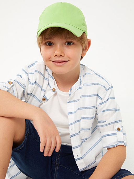 Hakim Yaka ?izgili Uzun Kollu Erkek ?ocuk G?mlek