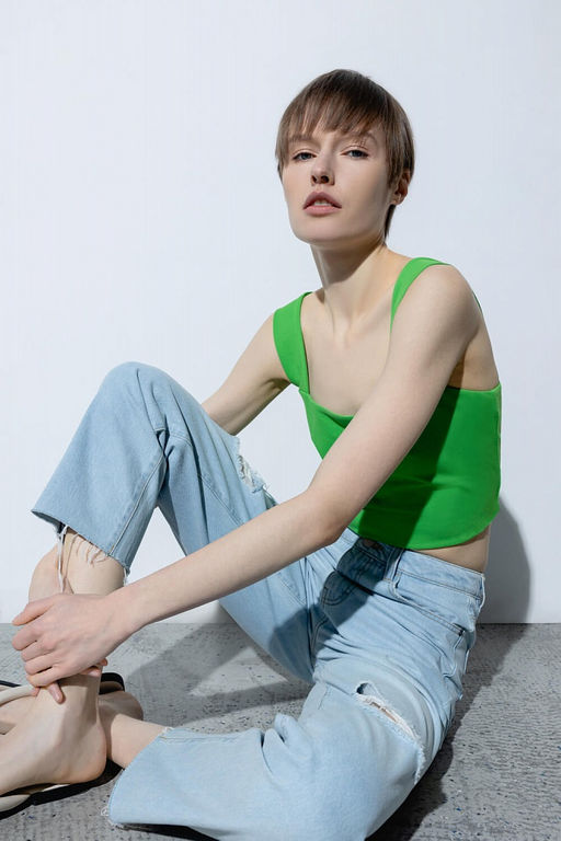 Блузка-топ с глубоким квадратным вырезом - Incity фото 7