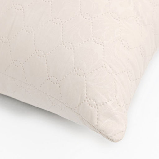 Подушка 70х70см, слоновая кость, файбер, микрофибра, 100% полиэстер - Vesta фото 2
