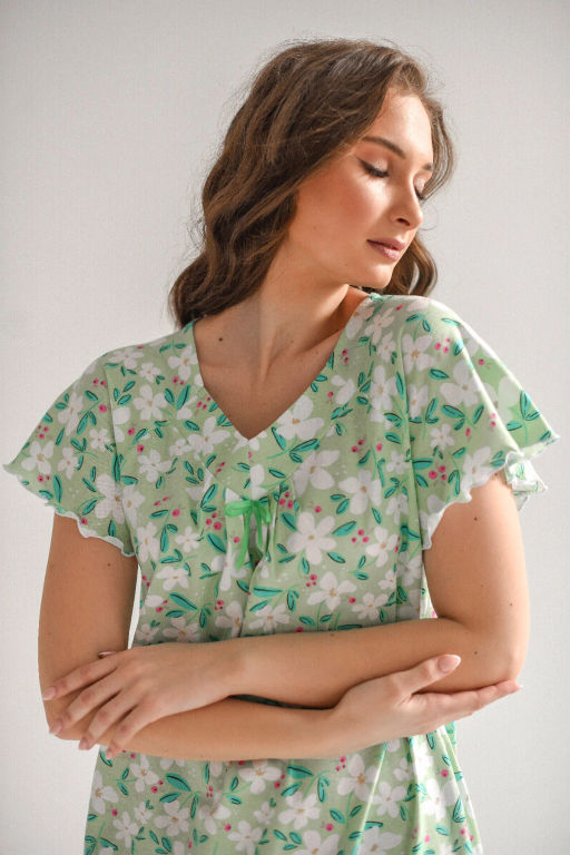 Сорочка ночная Полянка (рукав)  Хлопок 100% - Оптима фото 19