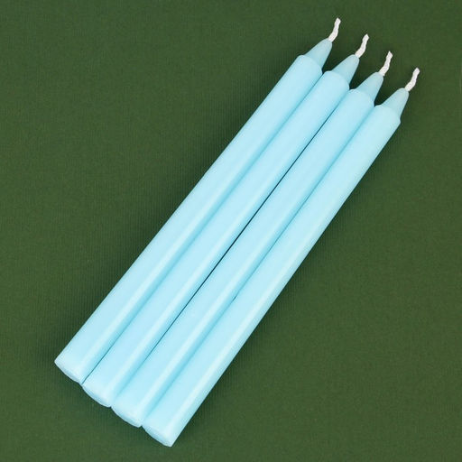 Набор свечей новогодних «Верь в чудеса», 4 шт., голубые, 15×1×1 см