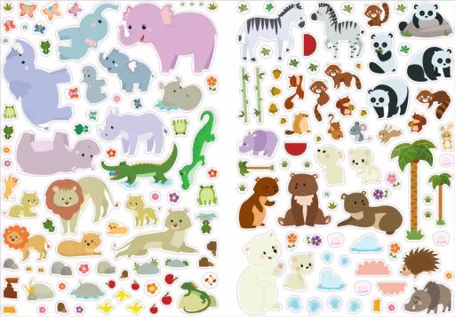 600 наклеек. Животные - Робинс фото 5