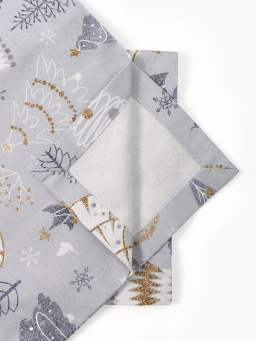 Набор сервировочных салфеток с декоративными кольцами Let it snow, 40?40 см - 2 шт., 100% хлопок, саржа 190 г/м?