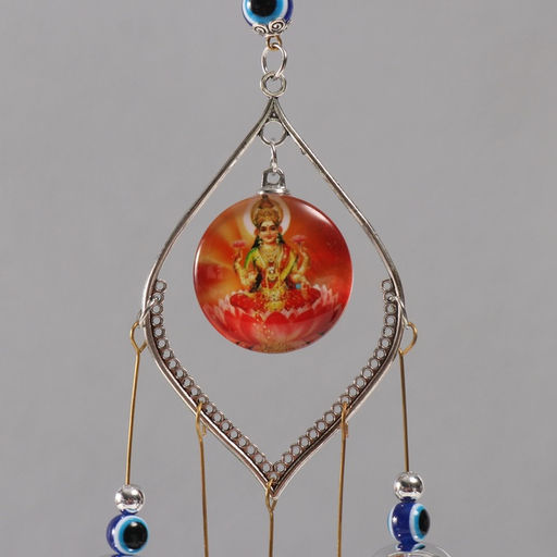Музыка ветра от сглаза «Богиня Лакшми», металл, 5 колокольчиков, 36 см