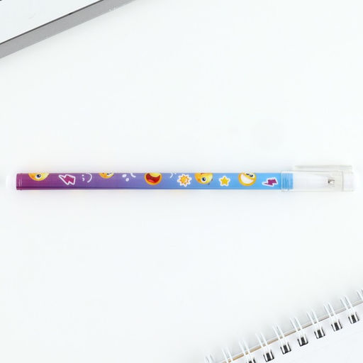 Цена за 10 шт. Ручка пластик шариковая, синяя паста, 0,5 мм Улыбайся - Artfox фото 4