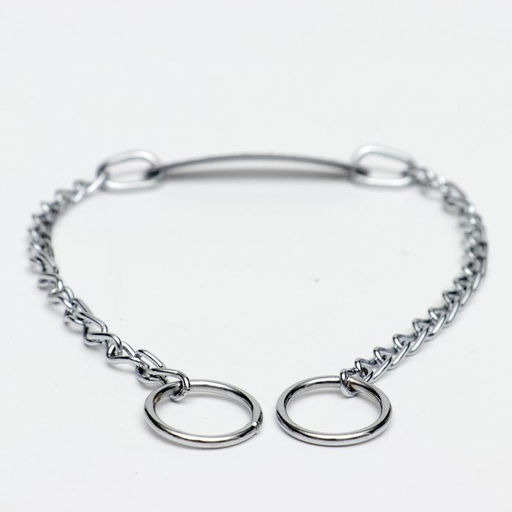 Ошейник - удавка с табличкой под гравировку, 32,5 см, толщина проволоки 1,6 мм - Пижон фото 2