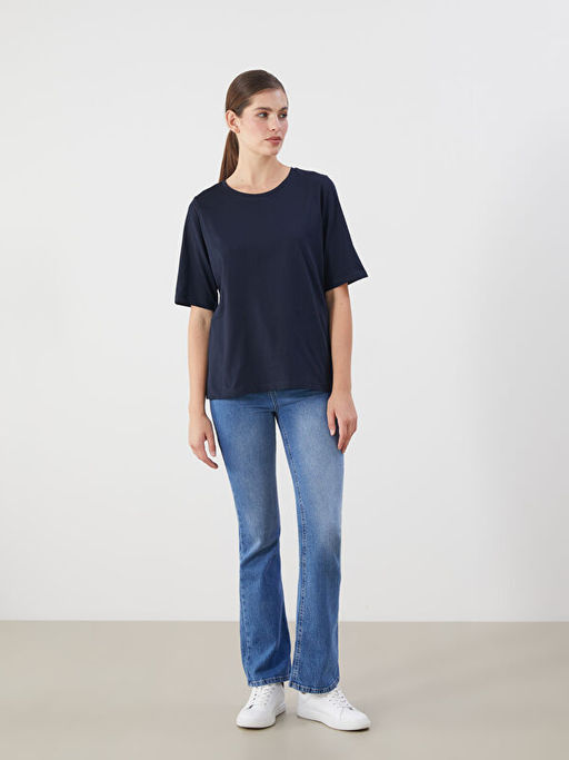 Bisiklet Yaka Kad?n Ti??rt